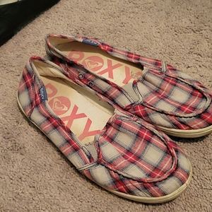 Roxy red, white & blue slip-ons Size 8